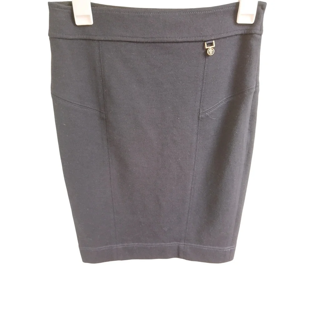 Tory Burch Wool Blend Ponte Knit Pencil Skirt Navy XS Extra Small Career